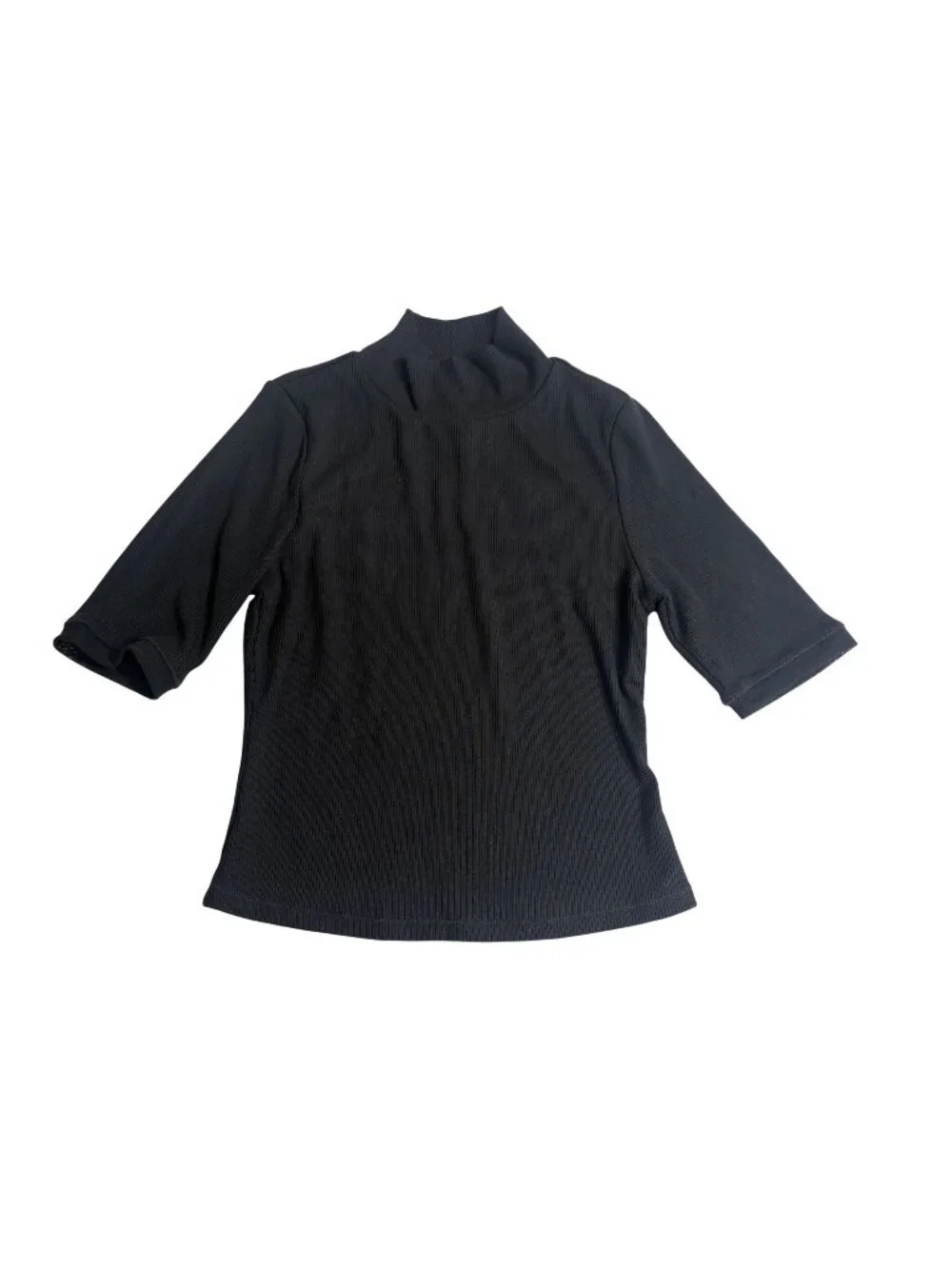 ALO Yoga Ribbed Mesh Secret Short Sleeve in Black